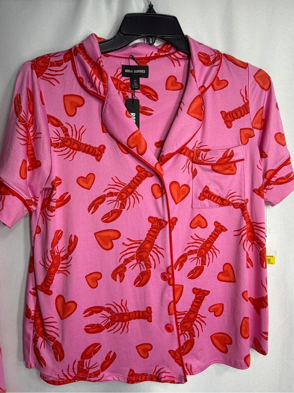 wild fable Pink and Red Lobster Heart Pajama Set for women’s size S new W tags
